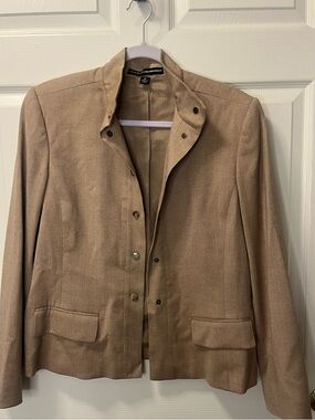 Linda Allard/Ellen Tracy Wool Blend Snap Front Blazer. Lined. Size 12 Classic